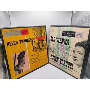 2) Helen Traubel Old Vienna & Sings Wagner (45 RPM) RCA Victor Records Red Seal